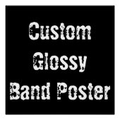 Aangepaste Sjabloon Glossy Band Black & White Prom Perfect Poster (Voorkant)