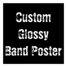 Aangepaste Sjabloon Glossy Band Black & White Prom
