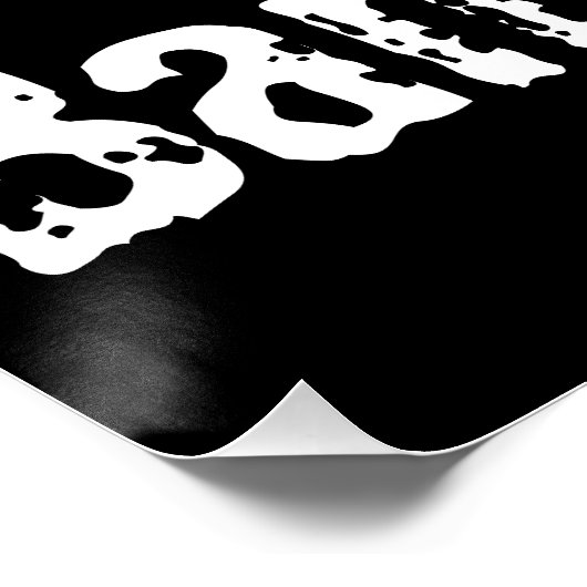 Aangepaste Sjabloon Glossy Band Black & White Prom Perfect Poster (Hoek)