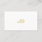 Aangepaste Sjabloon Gold Initiaal Monogram Modern Visitekaartje (Achterkant)