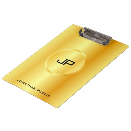 Aangepaste Sjabloon Gold look Modern Elegant Klembord (Gekanteld)