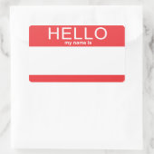 Aangepaste Sjabloon Hallo Rechthoekige Sticker (Tas)