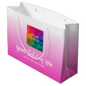 Aangepaste sjabloon handgeschreven script logo hie groot cadeauzakje (Achterkant Gekanteld)