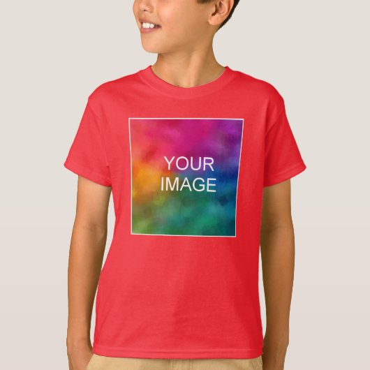 Aangepaste Sjabloon Jeugd Kinder Jongens Korte Mou T-shirt (Voorkant)