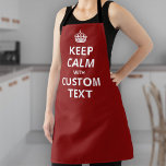 Aangepaste Sjabloon kalm houden Afbeelding prijsop Schort<br><div class="desc">Maak uw eigen unieke Keep Calm en draag aan quote met onze gebruiksvriendelijke sjabloon. Tik op 'personaliseren' om de tekst te bewerken naar elke zin die u wilt. Tik op 'Pas verder aan' om de crown- en tekenkleur aan te passen.</div>