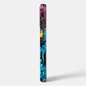 Aangepaste sjabloon kleurrijk golvend patroon Case-Mate iPhone case (Achterkant / Links)