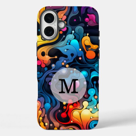 Aangepaste sjabloon kleurrijk golvend patroon Case-Mate iPhone case (Achterkant)