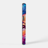 Aangepaste sjabloon kleurrijk golvend patroon iPhone 15 case (Rechterkant)