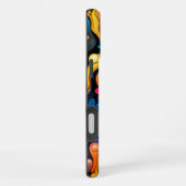 Aangepaste sjabloon kleurrijk golvend patroon iPhone hoesje (Rechterkant)