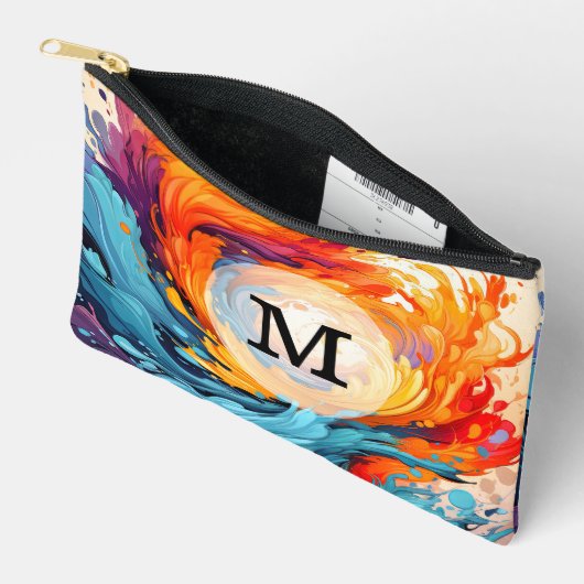 Aangepaste Sjabloon Kleurrijke Abstracte golvende Etui (Open)