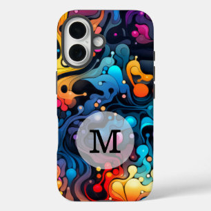 Aangepaste Sjabloon Kleurrijke golvende Patroon iPhone 16 Hoesje