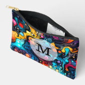 Aangepaste Sjabloon Kleurrijke golvende Patroon Etui (Open)