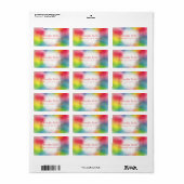 Aangepaste Sjabloon kleurrijke moderne regenboog A Etiket (Full Sheet)