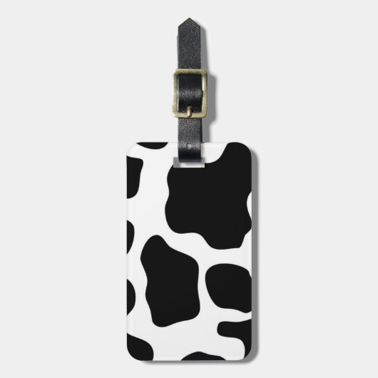 Aangepaste Sjabloon Koeienhuid Design Bagagelabel (Voorkant verticaal)