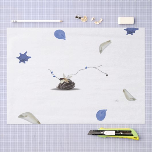 Aangepaste Sjabloon kustzeescheepvaartminimalistis Tissuepapier (Craft)