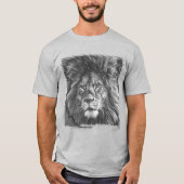 Aangepaste Sjabloon Lion Face Pop Art Mannen Moder T-shirt (Voorkant)