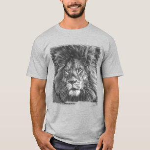 Aangepaste Sjabloon Lion Face Pop Art Mannen Moder T-shirt