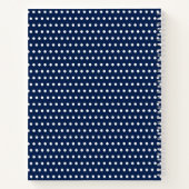 Aangepaste Sjabloon maritieme stijl blauw en wit Notitieboek (Achterkant)