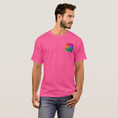 Aangepaste Sjabloon met een roze kleur Afbeelding  T-shirt (Voorkant volledig)