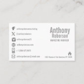 Aangepaste sjabloon met sociale mediasymbolen visitekaartje (Voorkant)