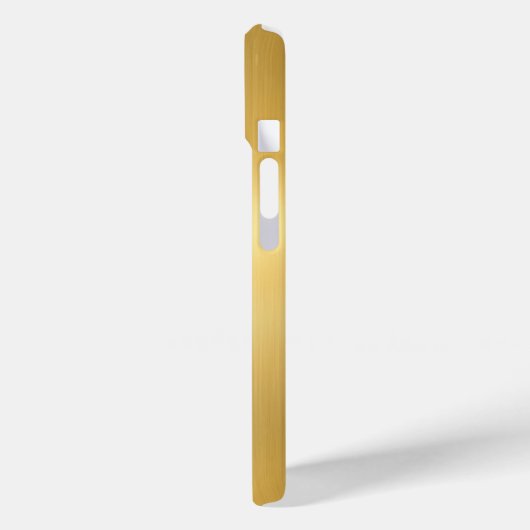 Aangepaste Sjabloon Metallic Look Gold Monogram Case-Mate iPhone Case (Achterkant / Links)