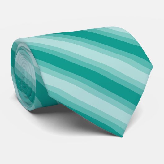 Aangepaste Sjabloon Modern Elegant Blauwgroen Blau Stropdas (Opgerold)