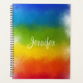 Aangepaste Sjabloon modern elegant kleurig script Planner (Voorkant)