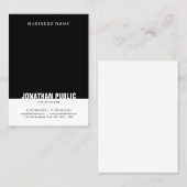 Aangepaste Sjabloon modern zwart-wit Visitekaartje (Voorkant / Achterkant)