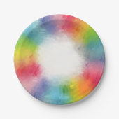 Aangepaste Sjabloon Moderne, elegante kleurrijke r Papieren Bordje (Voorkant)