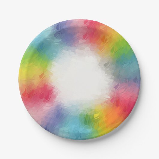 Aangepaste Sjabloon Moderne, elegante kleurrijke r Papieren Bordje (Voorkant)