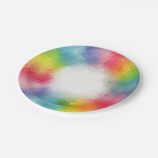 Aangepaste Sjabloon Moderne, elegante kleurrijke r Papieren Bordje (Gekanteld)