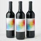 Aangepaste Sjabloon Moderne regenboog Abstract kle Wijn Etiket (Flessen)