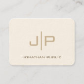 Aangepaste Sjabloon Monogram Mighty Size Luxury Cr Visitekaartje (Voorkant)