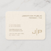 Aangepaste Sjabloon Monogram Mighty Size Luxury Cr Visitekaartje (Achterkant)