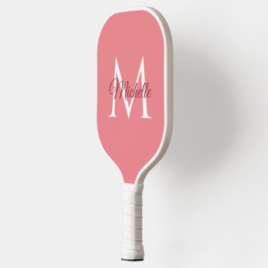 Aangepaste Sjabloon Monogram Naam Dubbelzijdig Pickleball Paddle (Links)