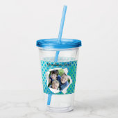 Aangepaste Sjabloon papieren doosje Foto Blauwe St Acryl Drinkbeker (Achterkant)