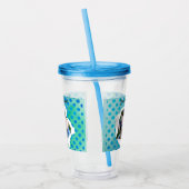 Aangepaste Sjabloon papieren doosje Foto Blauwe St Acryl Drinkbeker (Links)