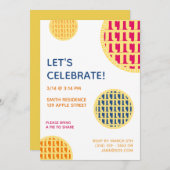 Aangepaste Sjabloon Pi Day Pie Party Invitation Ka Kaart (Voorkant / Achterkant)