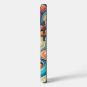 Aangepaste Sjabloon Psychedelic Wavy Print Case-Mate iPhone Case (Achterkant / Links)