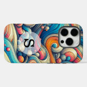 Aangepaste sjabloon psychedelische golvende print Case-Mate iPhone case (Achterkant (horizontaal))