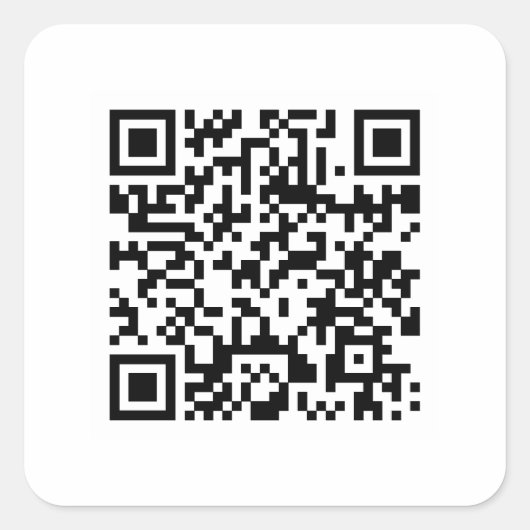 Aangepaste Sjabloon QR-code Vierkante Sticker (Voorkant)