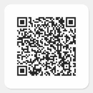 Aangepaste Sjabloon QR-code Vierkante Sticker
