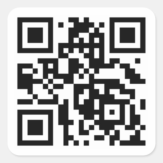 Aangepaste Sjabloon QR-code Vierkante Sticker (Voorkant)