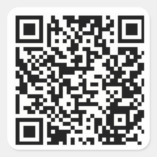 Aangepaste Sjabloon QR-code Vierkante Sticker (Voorkant)