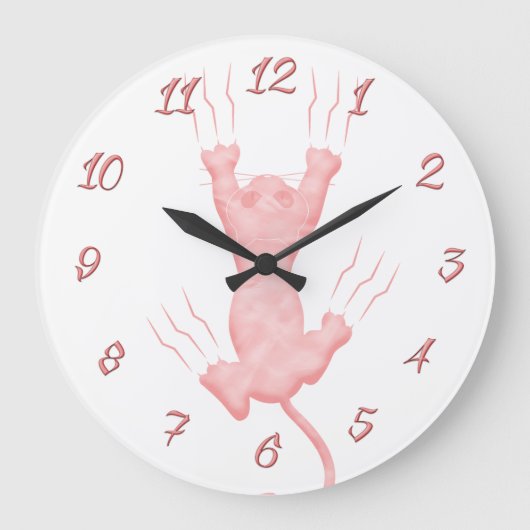 Aangepaste Sjabloon roze keuken Grote Klok (Voorkant)