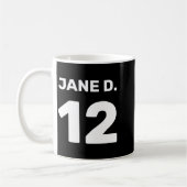 Aangepaste sjabloon teamkleding voor- en achterkan koffiemok (Links)
