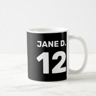 Aangepaste sjabloon teamkleding voor- en achterkan koffiemok