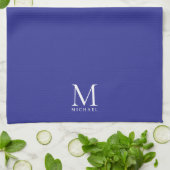 Aangepaste sjabloon trendy elegante diepe blauwe m theedoek (Gevouwen)