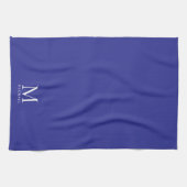 Aangepaste sjabloon trendy elegante diepe blauwe m theedoek (Horizontaal)