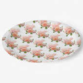 Aangepaste Sjabloon Trendy Modern Elegant Rozen Papieren Bordje (Gekanteld)